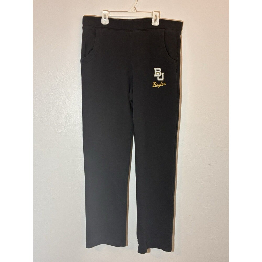 Baylor University BU Sweats Sz Large Black Women Relaxed Gear For Sports 35Wx31L